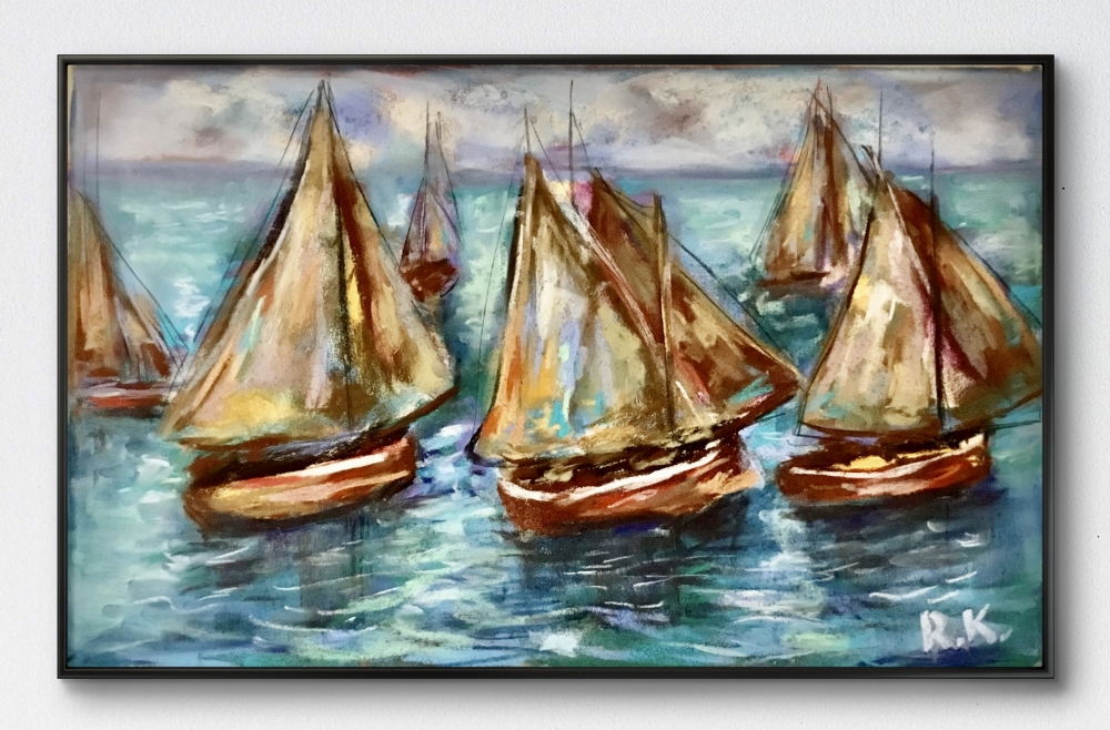 Regatta of Stillness – Original Seascape Painting