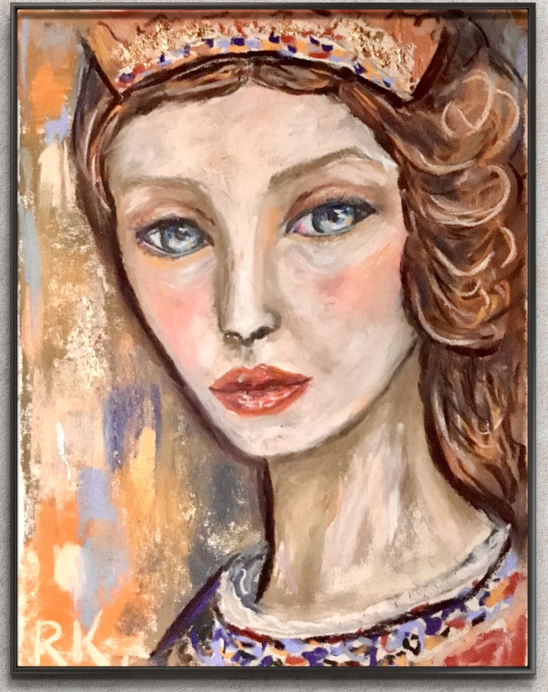 Seraphine Stillness – Original Soft Pastel Portrait