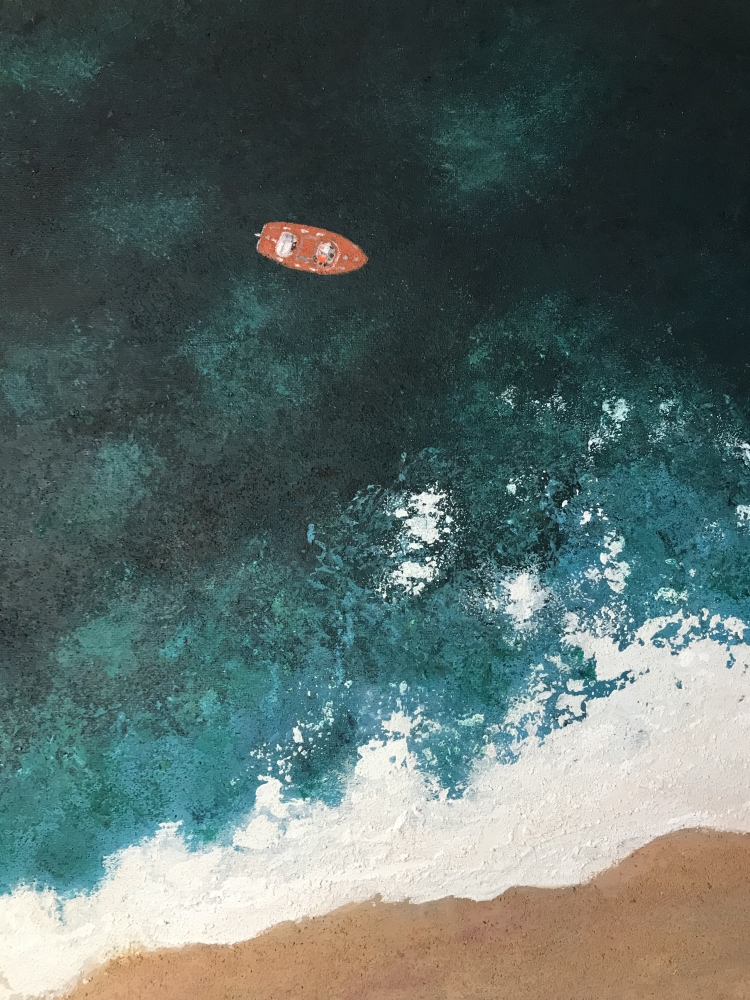 \"Coastal Serenity Diptych\"