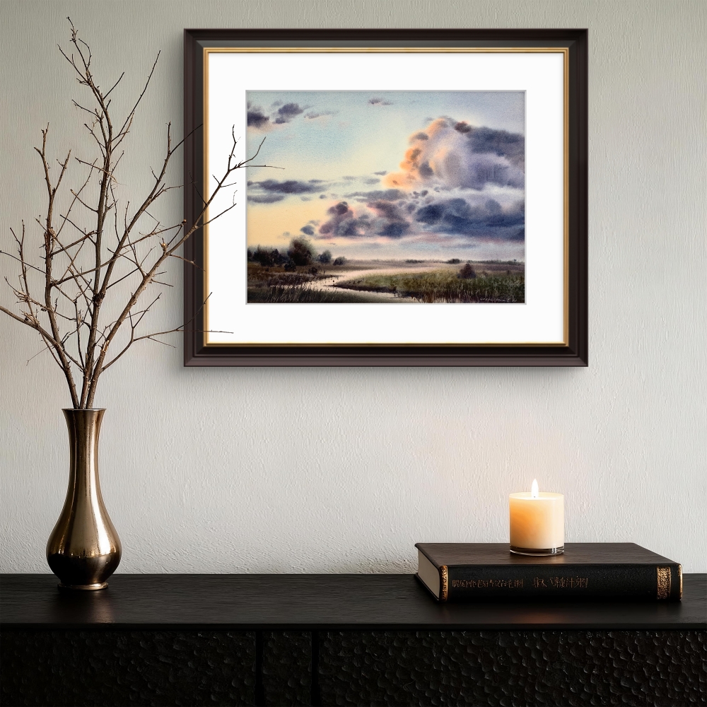 Clouds over the river #4