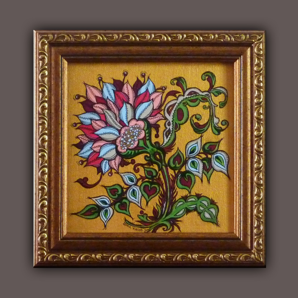 Emerald Bloom – Miniature 15x15 cm