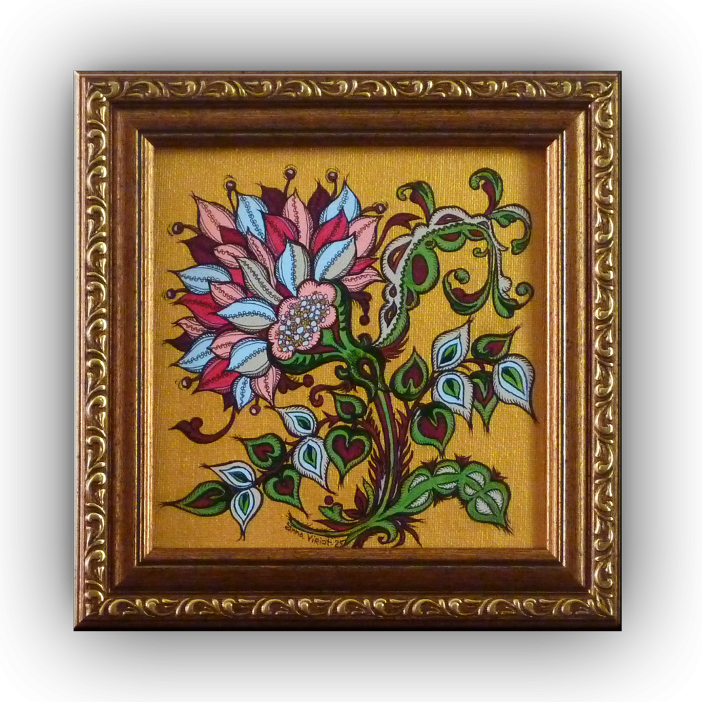 Emerald Bloom – Miniature 15x15 cm