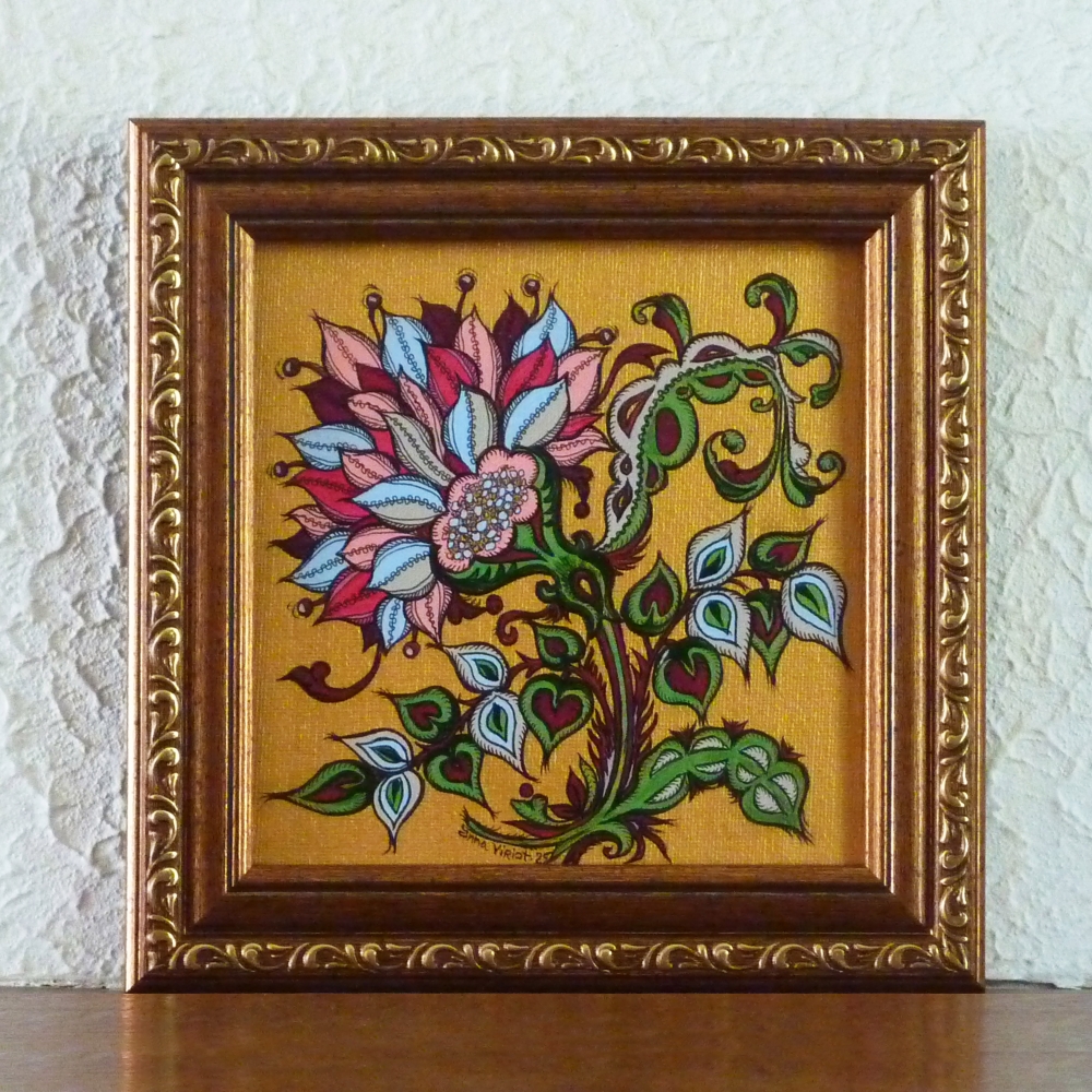 Emerald Bloom – Miniature 15x15 cm