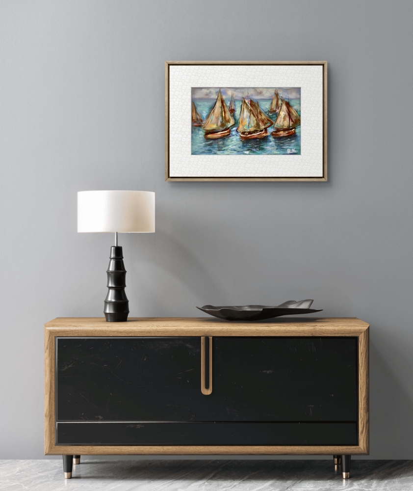 Regatta of Stillness – Original Seascape Painting