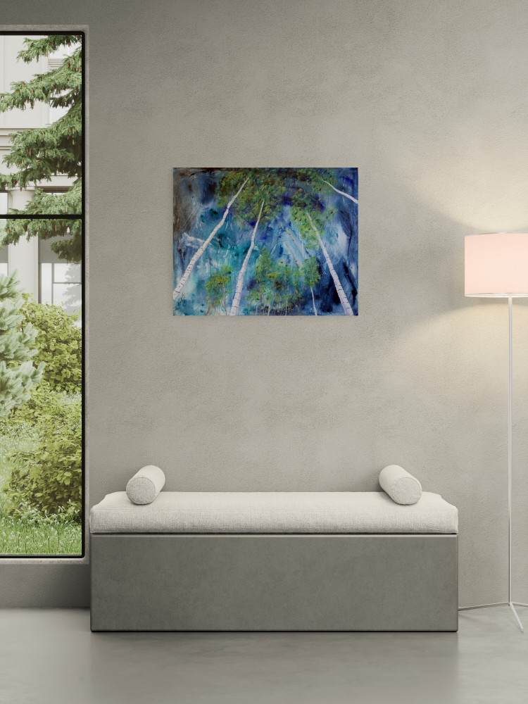 Abstraction of a Birch Forest.