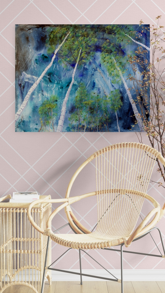 Abstraction of a Birch Forest.