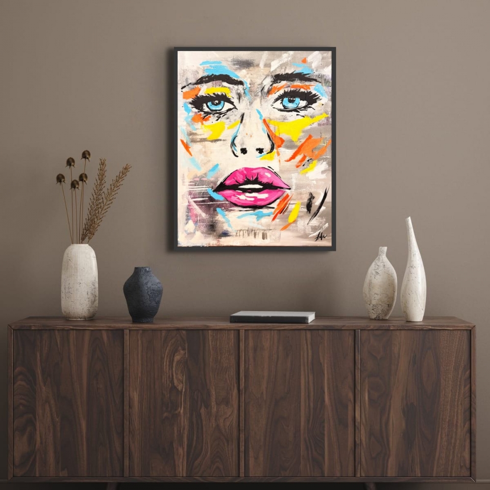 Abstract Face Canvas Art