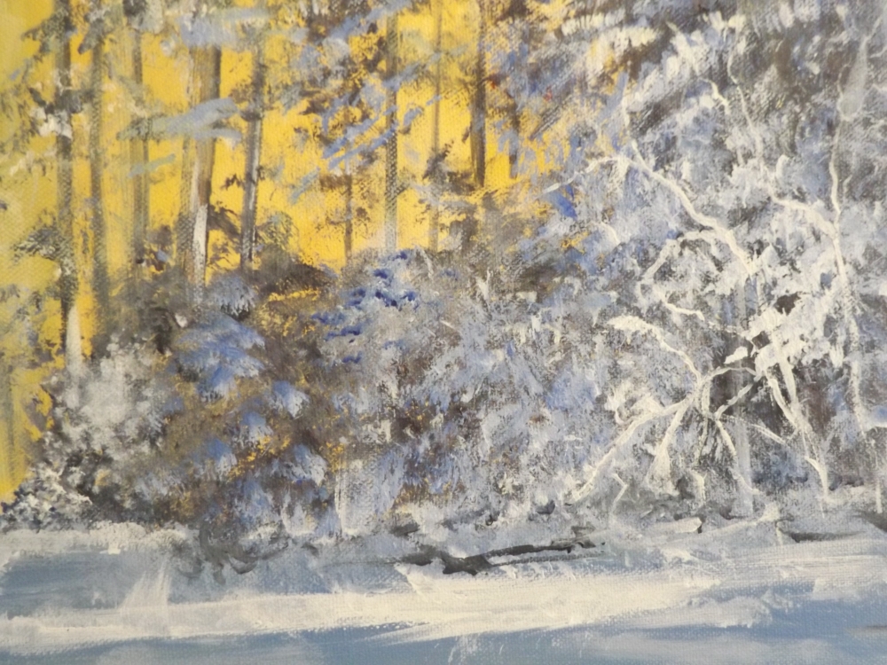 Whispers among snow clad trees