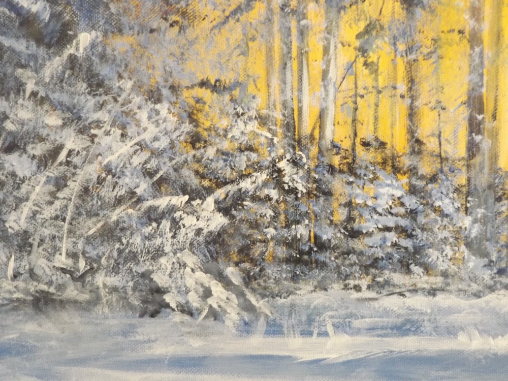 Whispers among snow clad trees