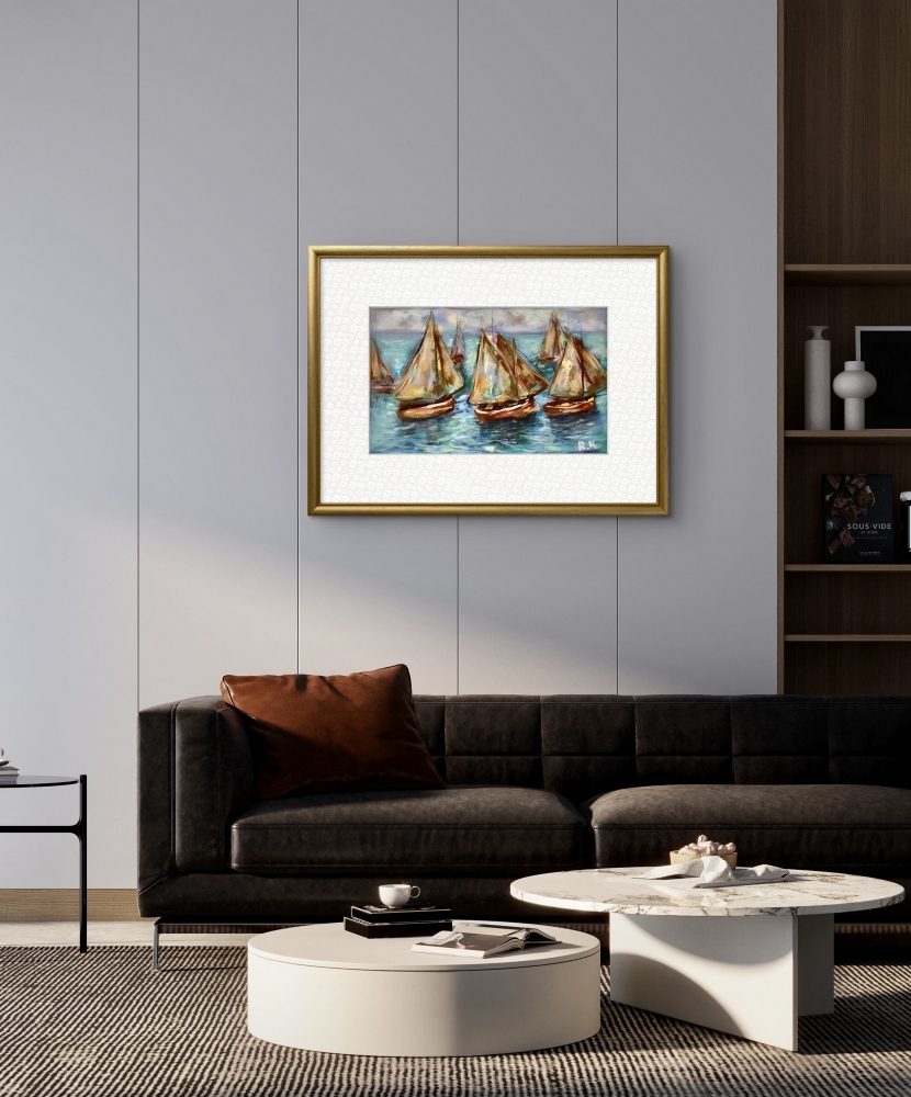 Regatta of Stillness – Original Seascape Painting