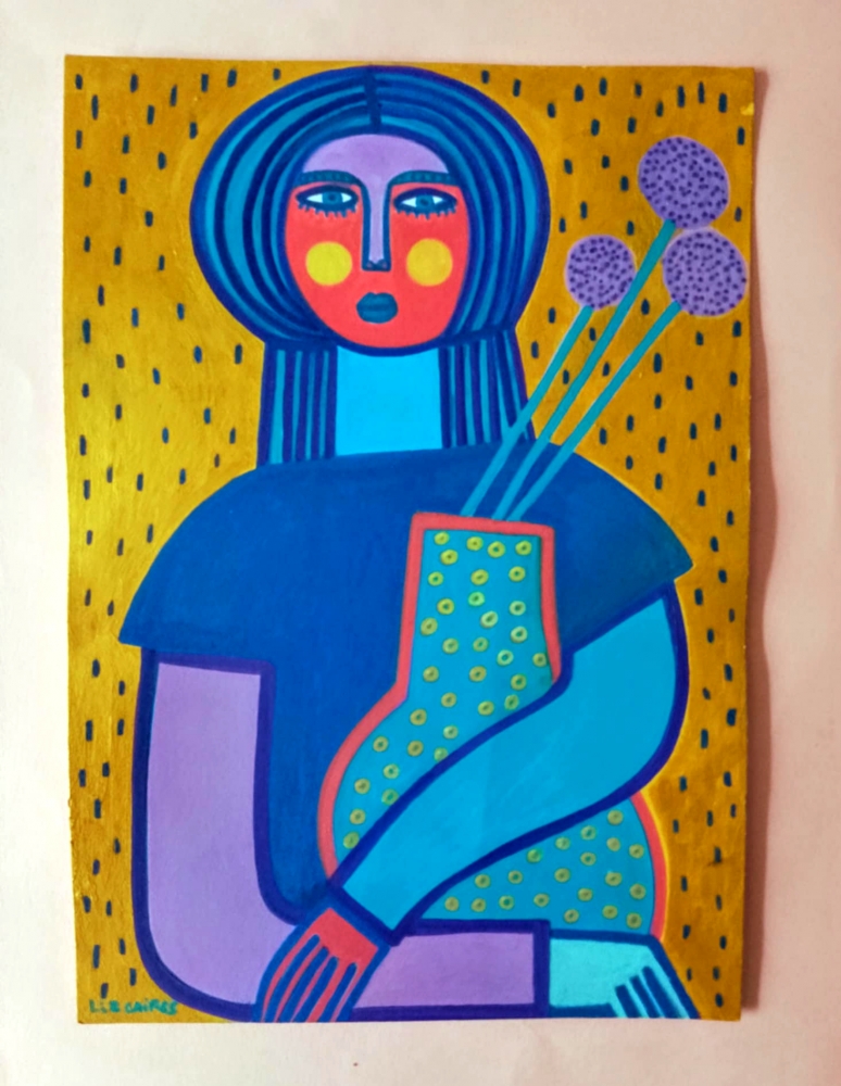 Woman with a Vase of Flowers