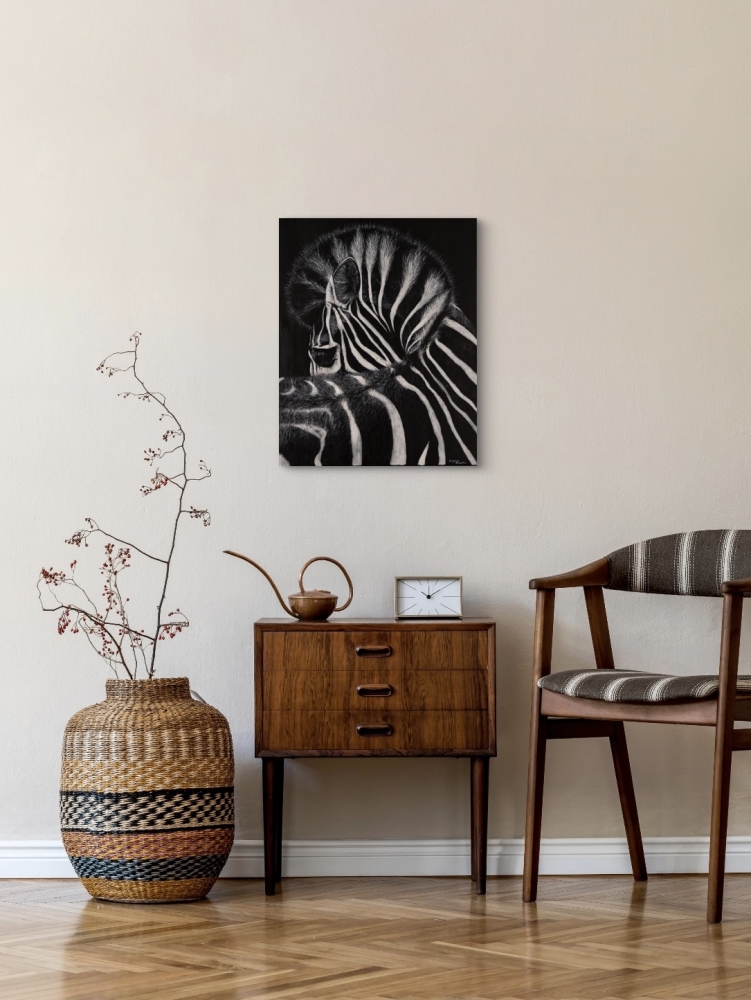 \"Untamed Spirit\" original zebra painting