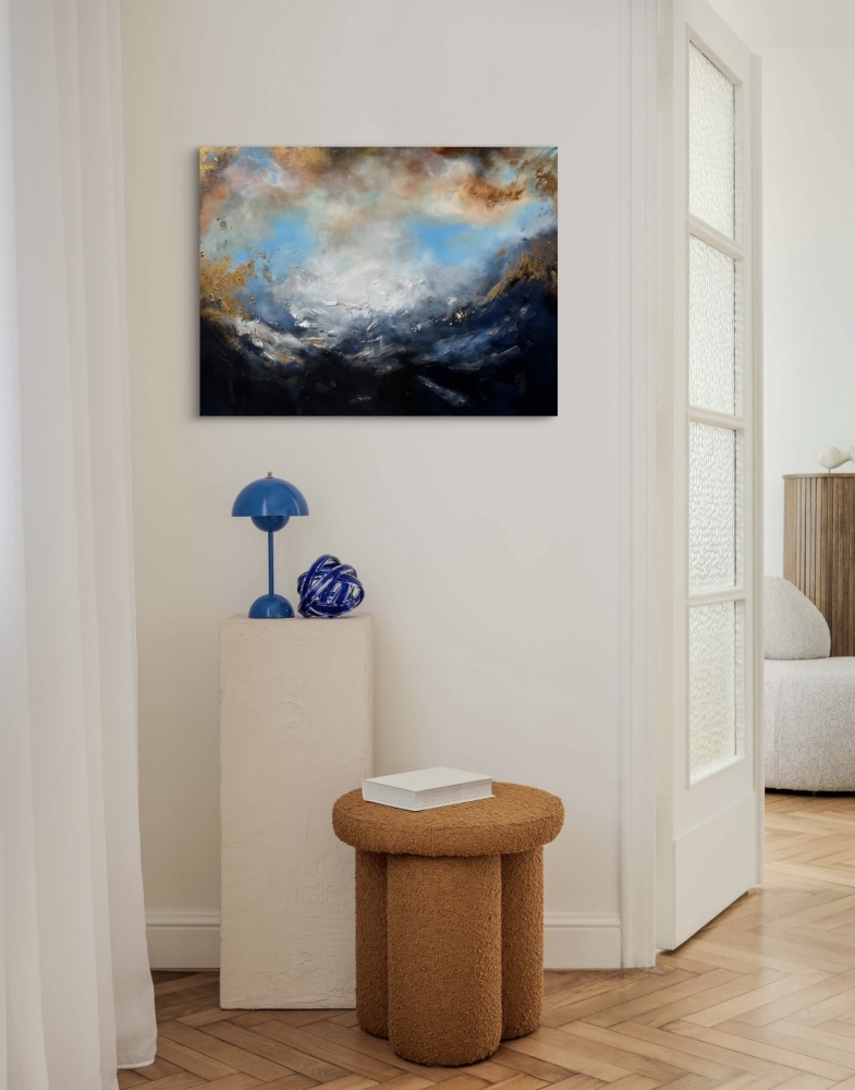 \"The Core of the Storm\" Original Abstract Textured Painting