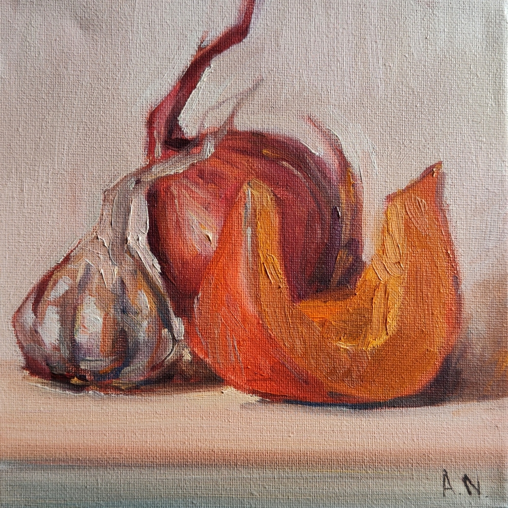 Wonderful onion, garlic and pumpkin 