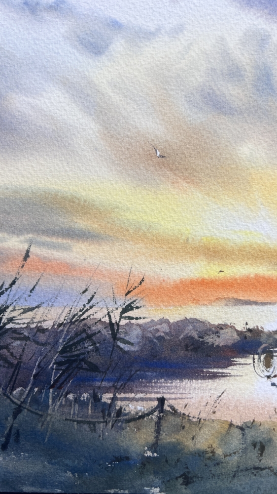 Boats on the pier Sunset #4