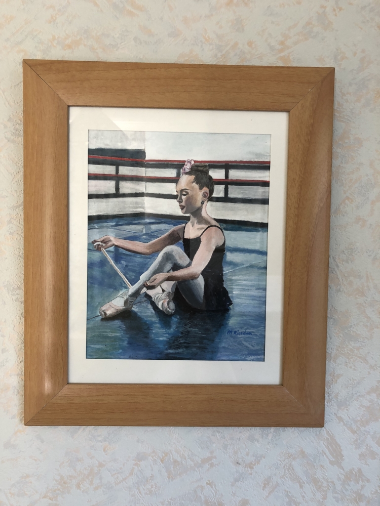 Girl at ballet class