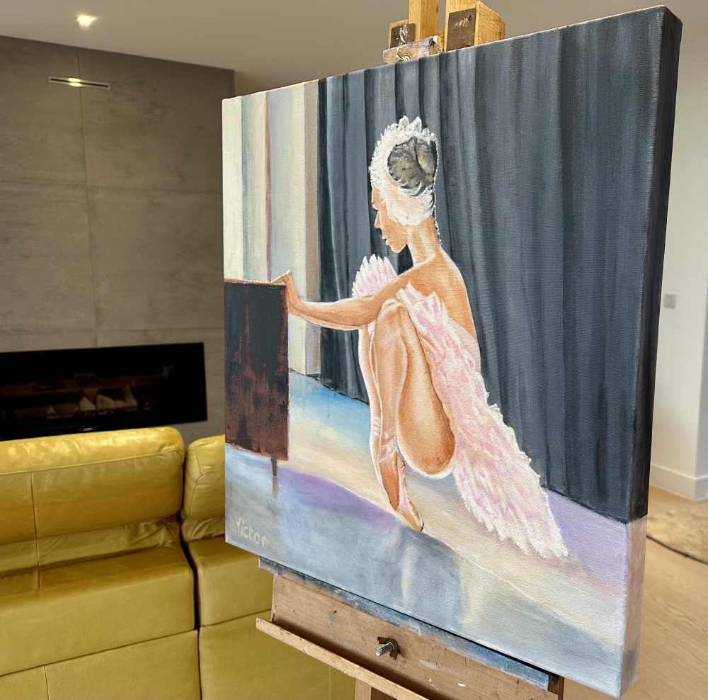 Swan in the wings. Theatre