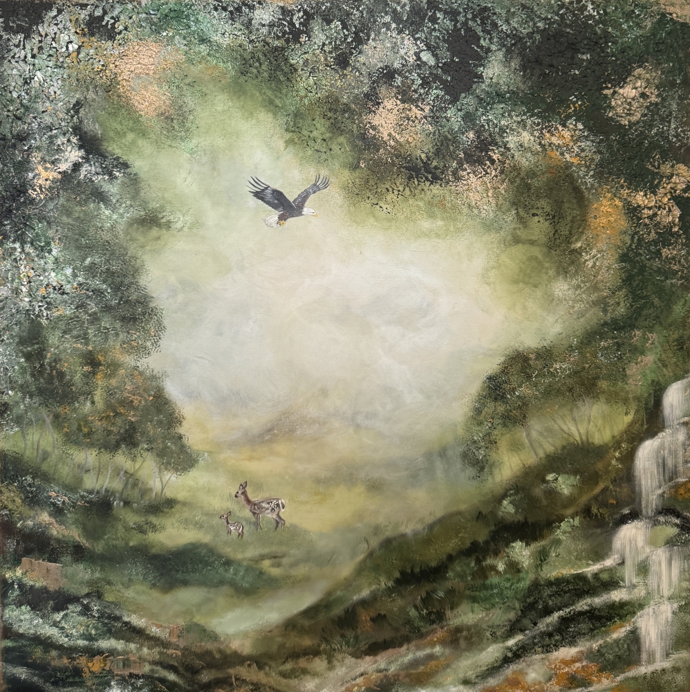 \"Guardians of the Glade\" Original Textured Painting on Canvas