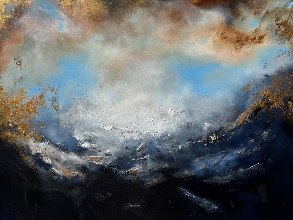 \"The Core of the Storm\" Original Abstract Textured Painting