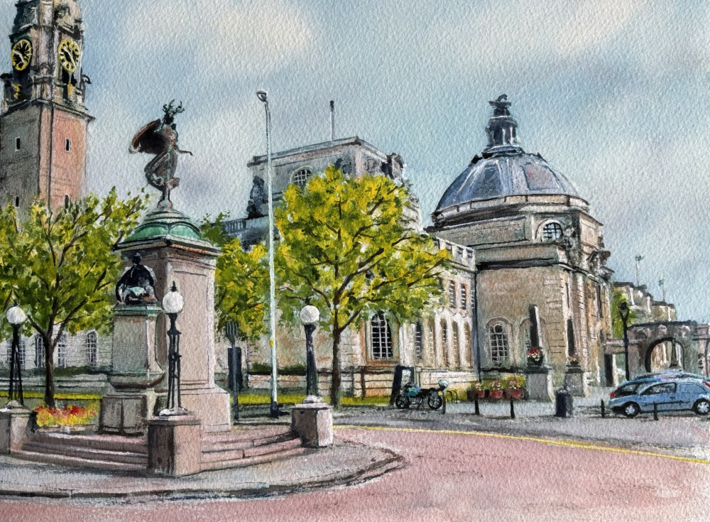 City Hall Scene, Cardiff