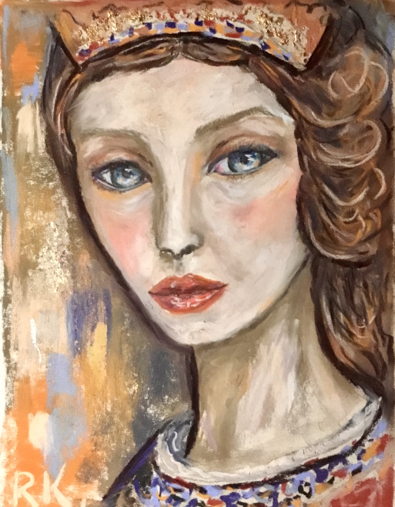 Seraphine Stillness – Original Soft Pastel Portrait