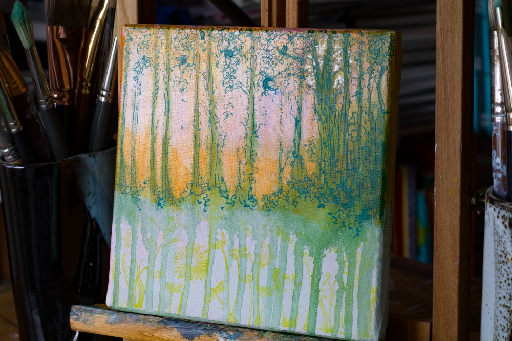 Milky Lake Under The Moon