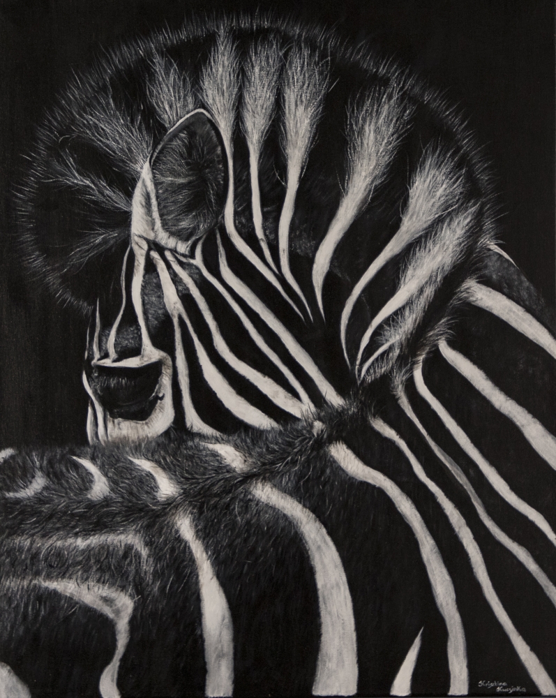 \"Untamed Spirit\" original zebra painting