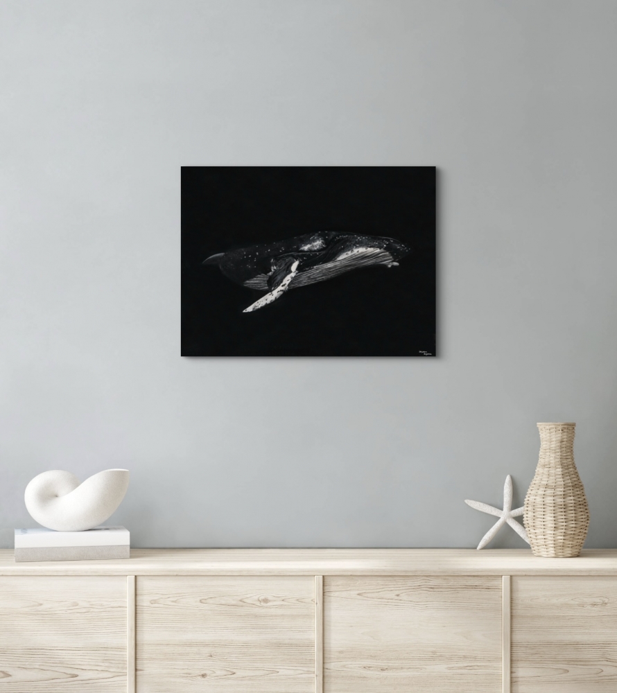\"Songs of the Sea\" original humpback whale painting