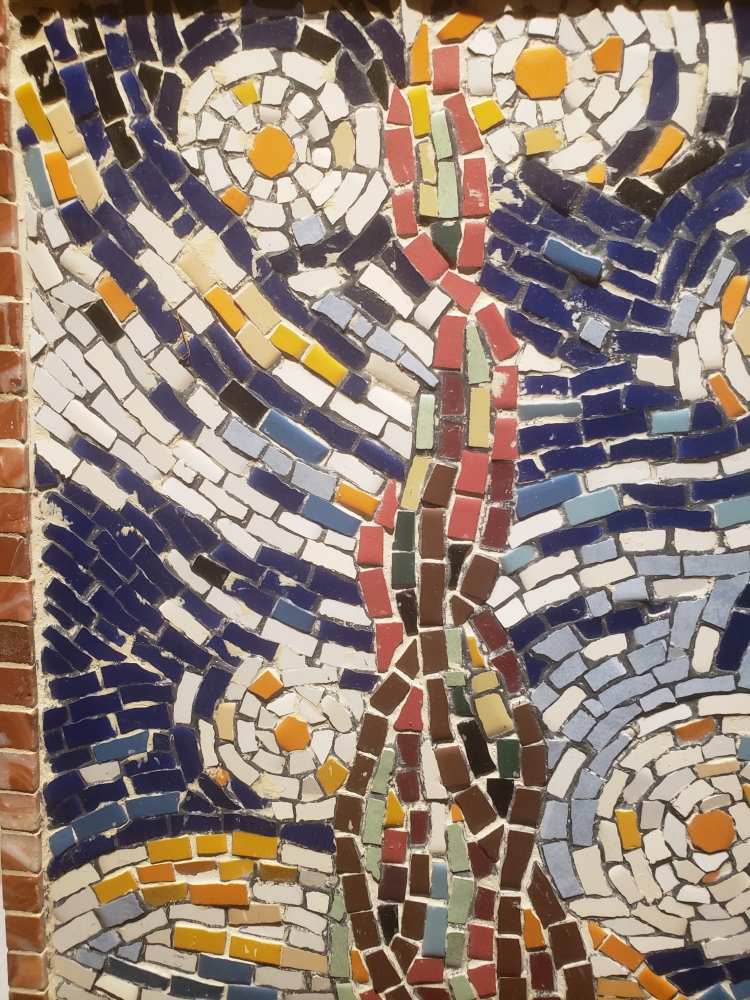 Starry Night, marbel mosaic, inspired from Van Gogh, 24x32  inch 