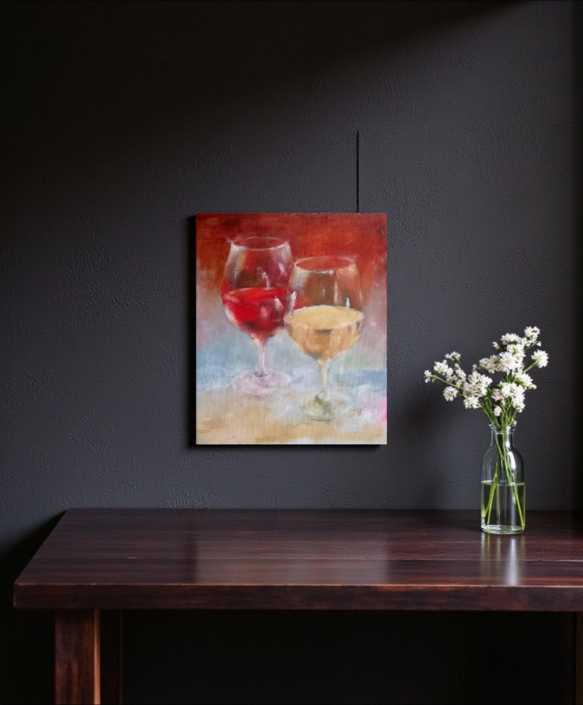 Two Glasses of Wine for a Toast