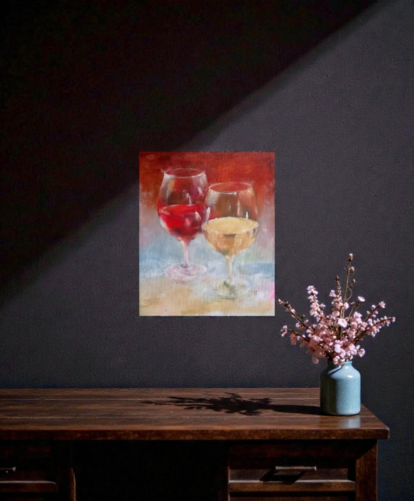 Two Glasses of Wine for a Toast