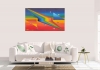 Ascending, descending of rainbow, acrylic on canvas, 25x42x1.5 inch, SKU 1021 