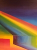 Ascending, descending of rainbow, acrylic on canvas, 25x42x1.5 inch, SKU 1021 