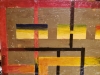 Connection @ cubism, organic bees-wax on plywood, 24X48X1 inch, SKU 2022 
