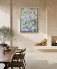 Blue Silence in Bloom Original Oil Painting on Canvas