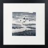Monochrome Marshes with Ducks Framed