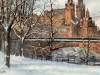 Snow covered Kelvingrove, Glasgow 