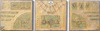 Number 666, Acrylic, on canvas, 16x48x1.5 inch, SKU 1036 