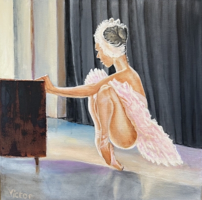 Swan in the wings. Theatre