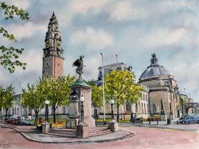 City Hall Scene, Cardiff