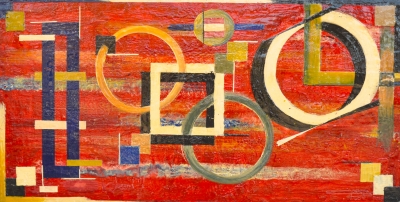 Space and time,  bees-wax on plywood, 24X48x1W inch SKU 2016 