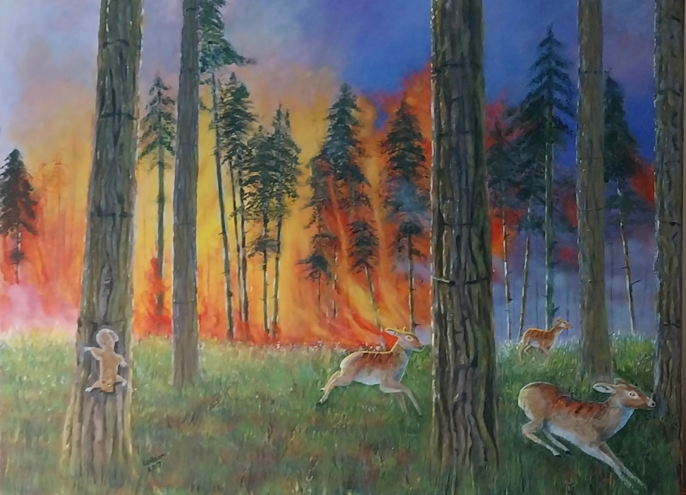 Forest fire.......run!