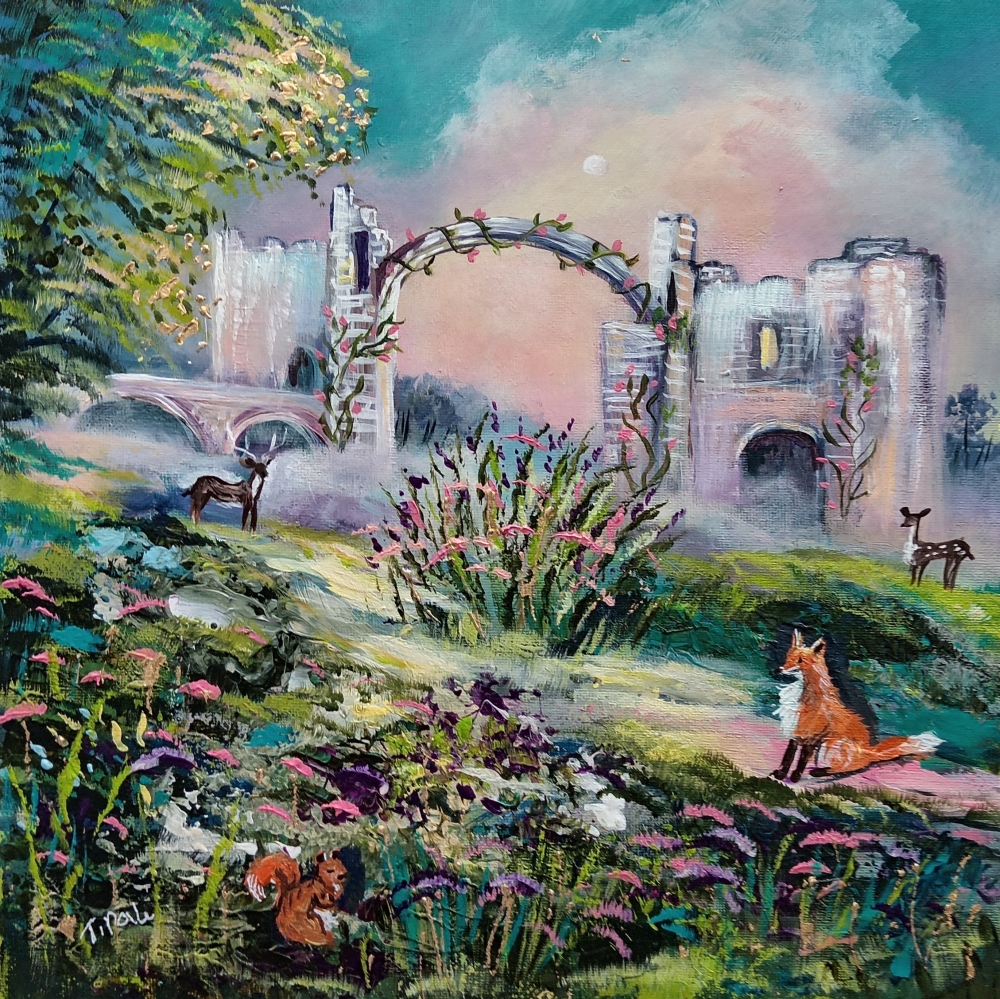 Holy island fantasy painting 
