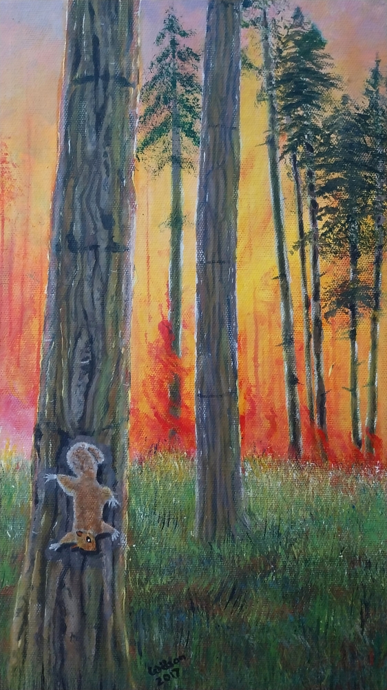 Forest fire.......run!