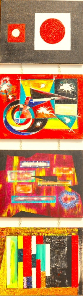 Basic of abstract, Anger, Energy, Tranquility, Happiness