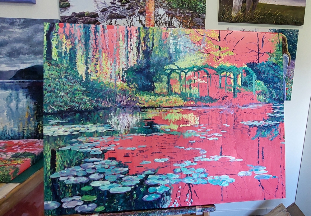 Lily Pond Reflections - Monet's Garden 