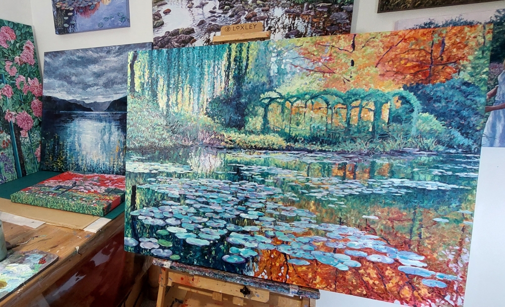 Lily Pond Reflections - Monet's Garden 