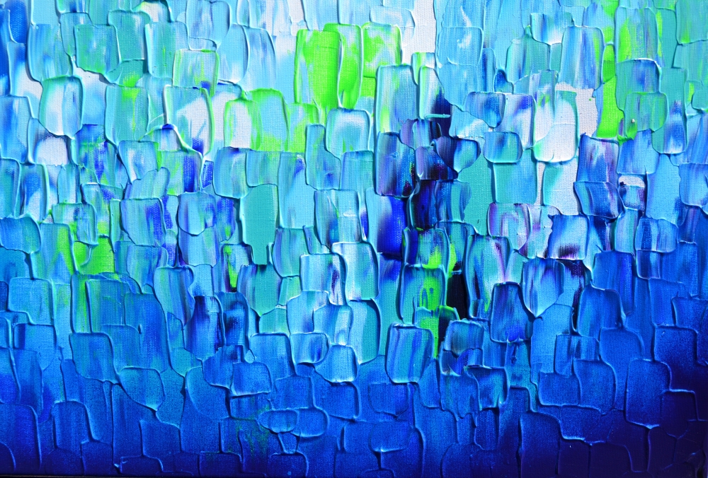 Relief Blue 32 - Large Abstract Ocean