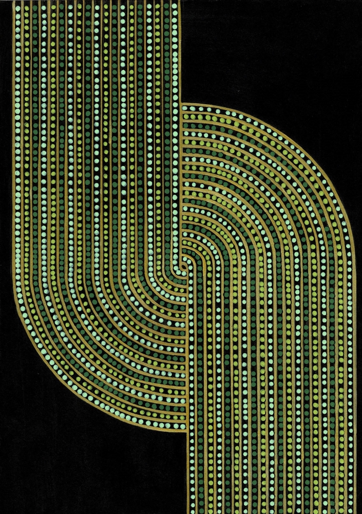 Trio of green with gold
