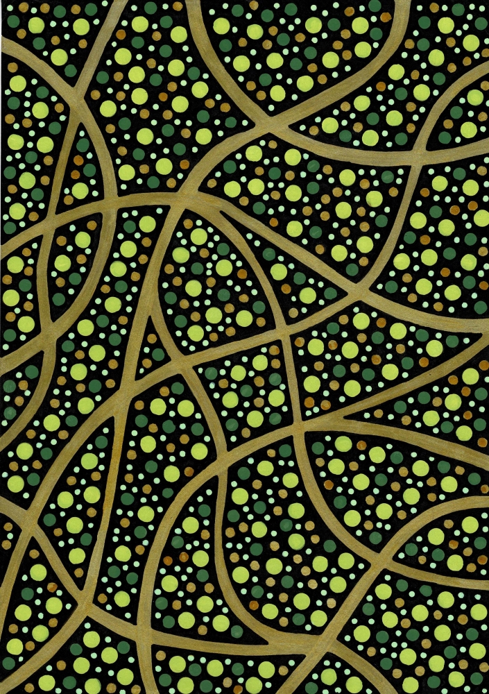 Trio of green with gold